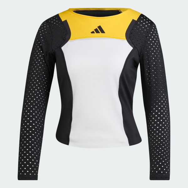 Bialy Koszulka Tennis Paris FreeLift Long Sleeve