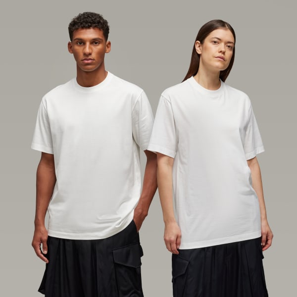 White Y-3 Graphic Short Sleeve Tee