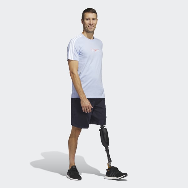 Azul Remera Estampada Sportswear 3 Tiras Sport Optimist (Manga Corta)