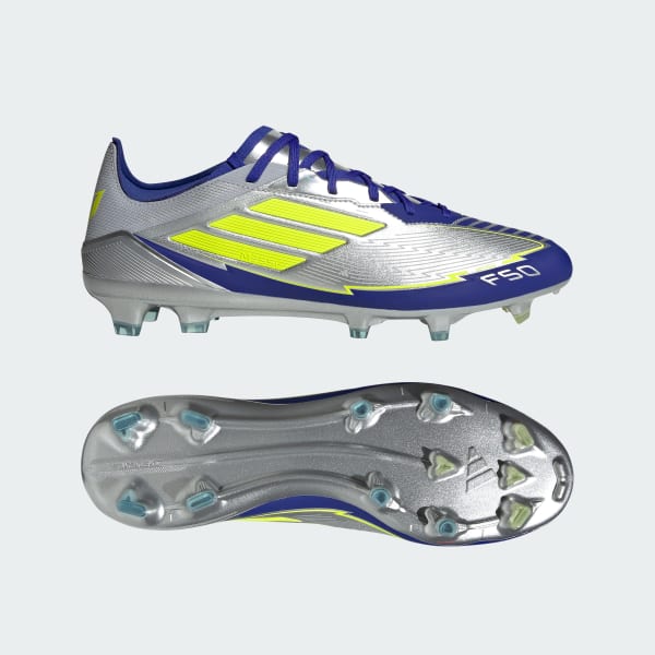 Plateado Guayos F50 Pro Messi Terreno Firme