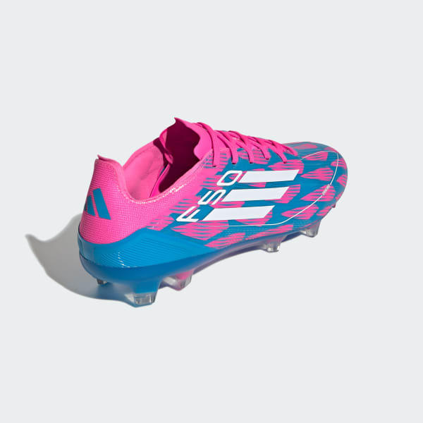 adidas F50＋ adidas F50+ Firm Ground - White/Solar Red/Lucid Blue - Adult