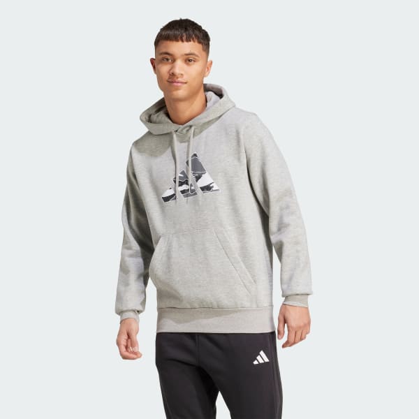 Grey Camo Graphic Hoodie