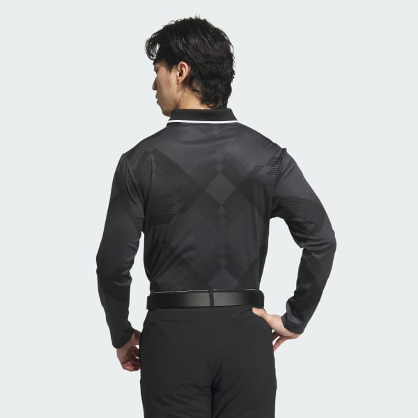 Xam Áo Polo Họa Tiết Dài Tay