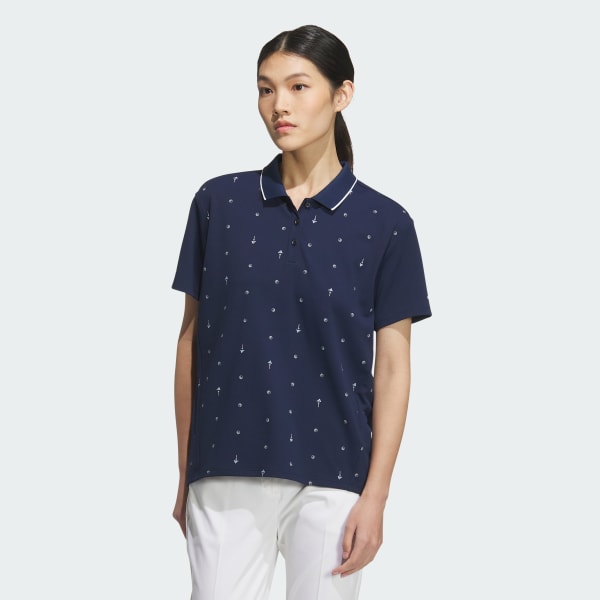 Blue Monogram Short Sleeve Polo Shirt