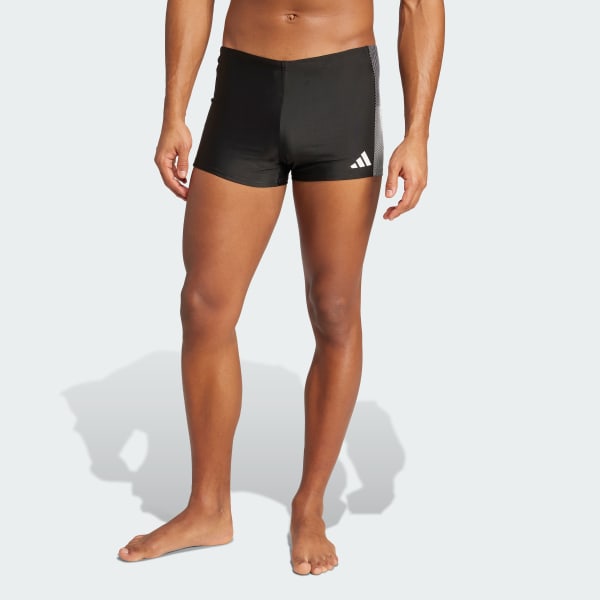 Schwarz Colorblock Boxer-Badehose