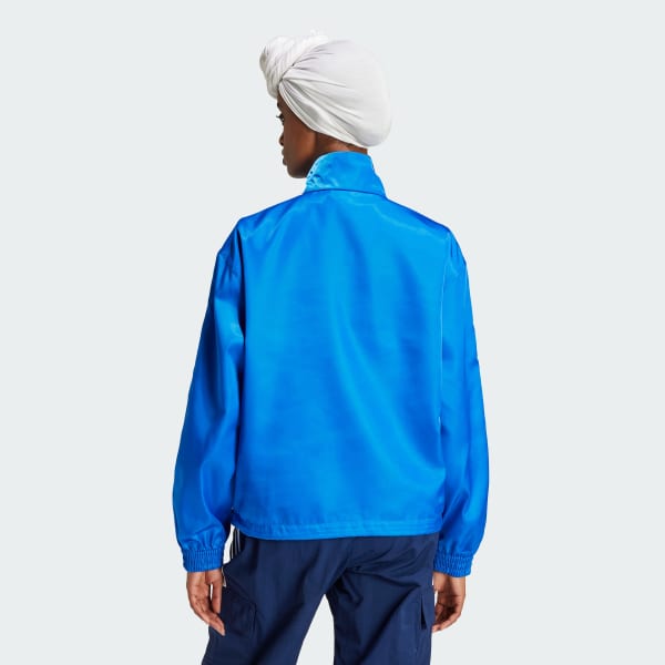 Blue Satin Windbreaker