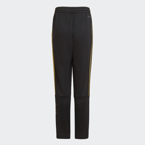 Adidas black sales and gold joggers