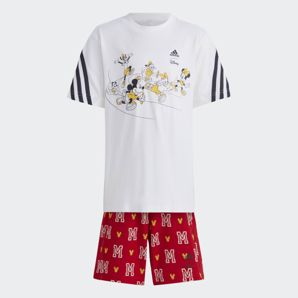 Weiss adidas x Disney Micky Maus T-Shirt-Set