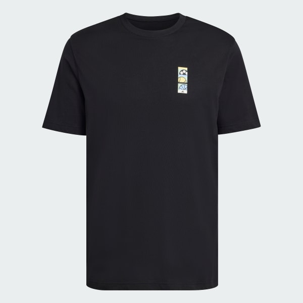 Black MEMORIES OF SPORT POSTER GRAPHIC T-SHIRT