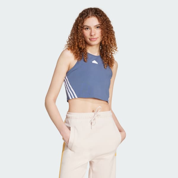 Niebieski Koszulka Future Icons 3-Stripes Tank
