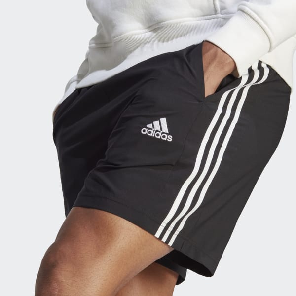 Bermuda Adidas Essentials Chelsea 3-Stripes Preto - Kapiva Calçados