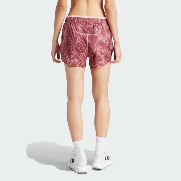 Pink Own the Run Excite Allover Print AEROREADY Shorts
