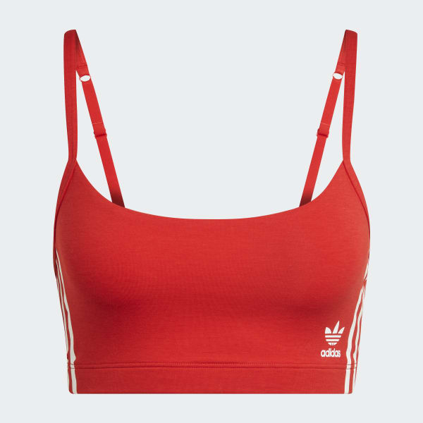 cervená Podprsenka Adicolor Comfort Flex Cotton Scoop Bralette HPO29