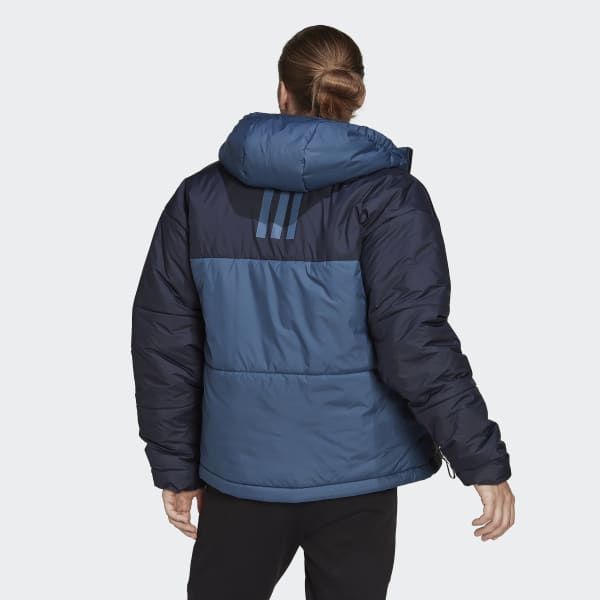Blue BSC 3-Stripes Puffy Hooded Jacket