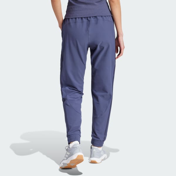 Blauw Pacer All Gym 3-Stripes Woven Mid-Rise Broek