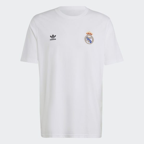 Hvit Real Madrid Essentials Trefoil T-skjorte BUN71