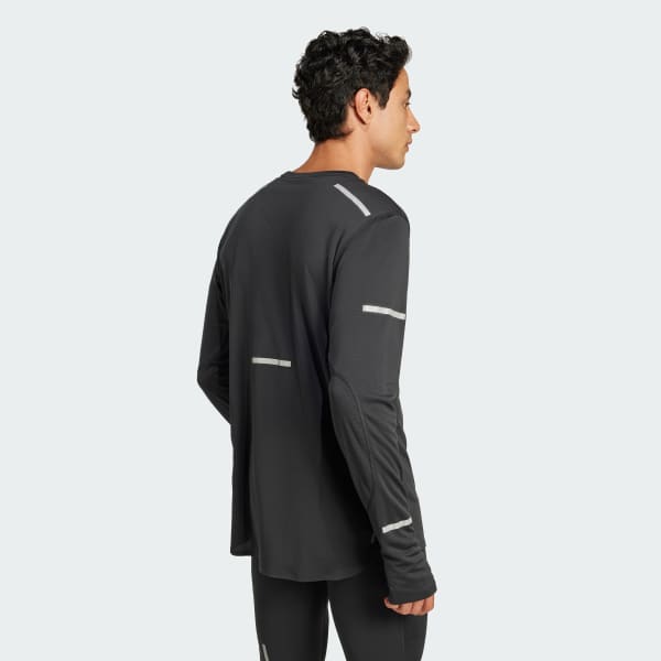 Black Ultimate Running Reflective Long Sleeve Tee