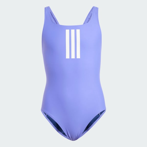 Blau 3-Streifen Kids Badeanzug