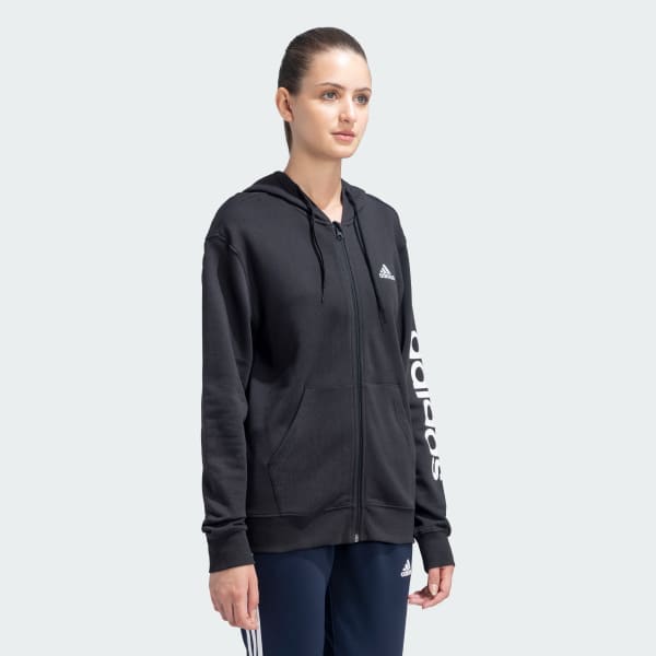 Adidas linear full zip hoodie outlet