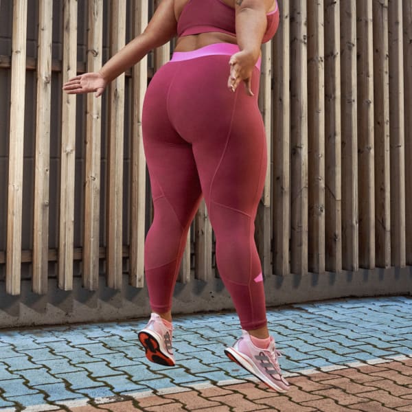 Rose Tight Techfit Life Mid-Rise Badge of Sport Long (Grandes tailles) JKA00