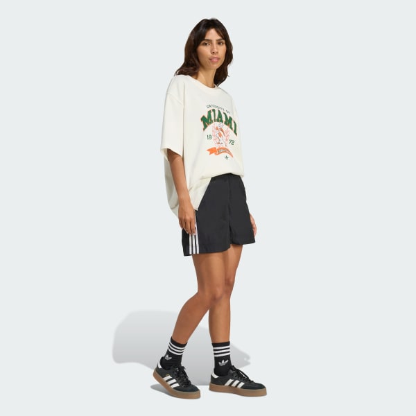 ホワイト アディダス オリジナルス Athletic Dept NCAA マイアミ大学 Tシャツ