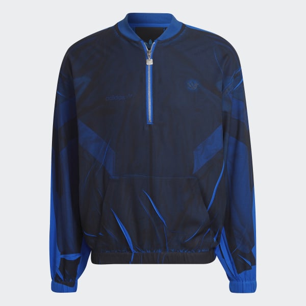 Blue Version Half-Zip Soccer Silk Track Top