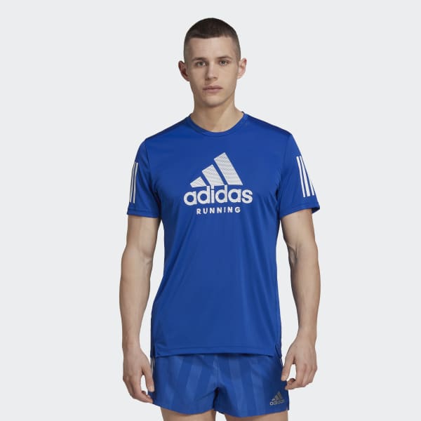 Azul Camiseta Own the Run AEROREADY Graphics In-Line Running VC650
