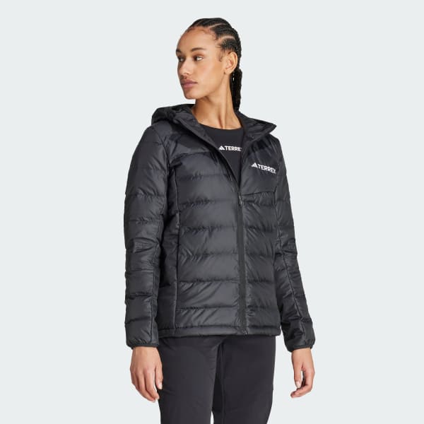 adidas Campera con capucha Terrex Multi Light Down Negro