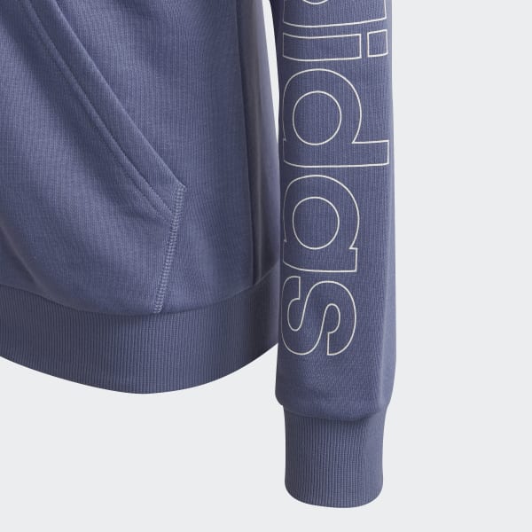 Roxo Blusa Moletom Zíper Capuz adidas Essentials