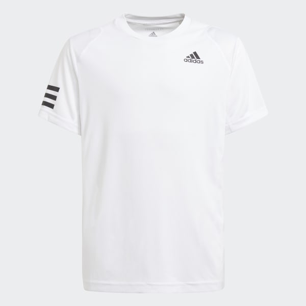 Bianco T-shirt Club Tennis 3-Stripes JLO62