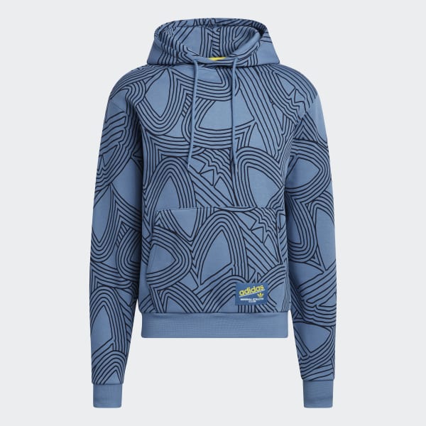 Blauw Original Athletic Club Allover Print Hoodie TT586