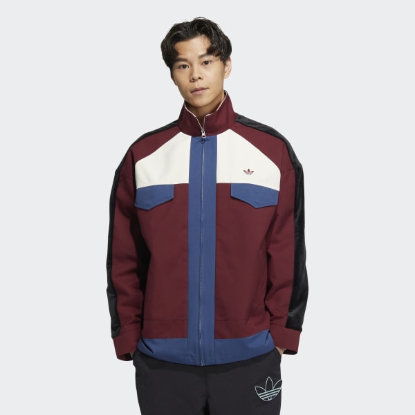 Burgundy 안티 유니버시티 재킷