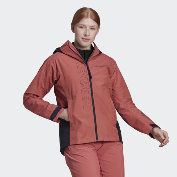 adidas TERREX GORE-TEX Paclite Rain Jacket - Red | Women's Hiking
