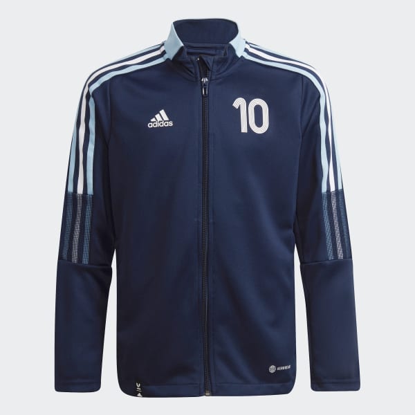 Grant Giotto Dibondon Architecture adidas Messi Tiro Number 10 Training Jacket - Blue | kids soccer | adidas US