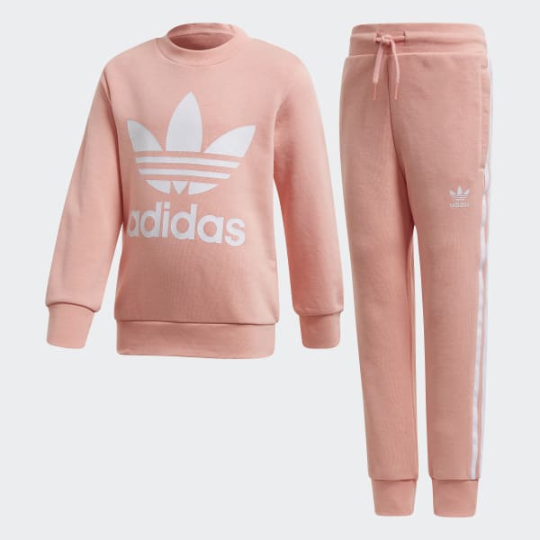 Blusão adidas crew originals rosa Clearance