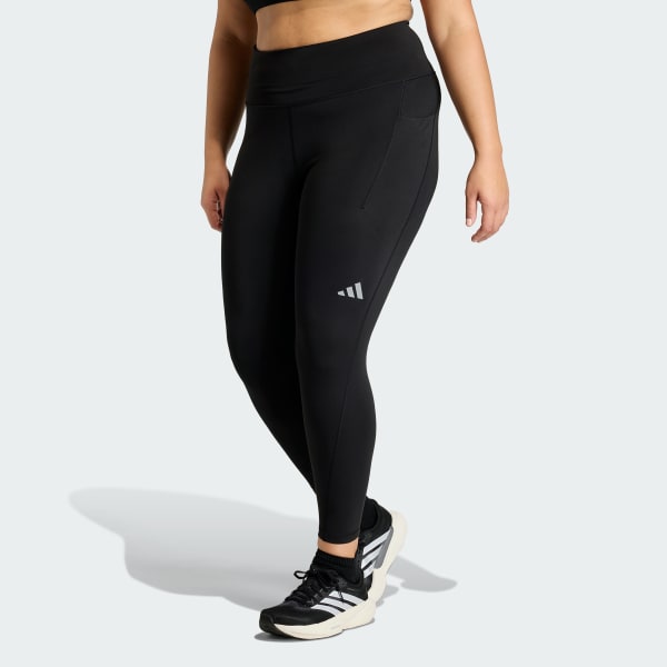 Black adi365 Climacool Running 7/8 Leggings (Plus Size)