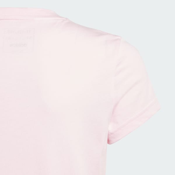 Rosa Camiseta Essentials Logo Grande Algodón