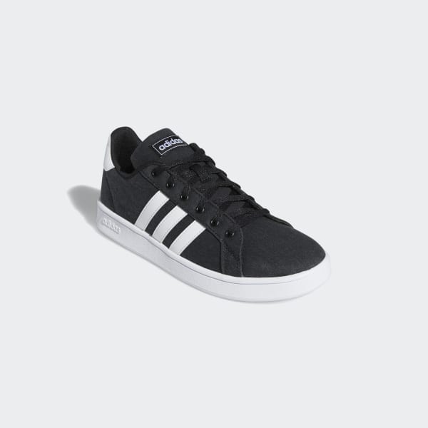 adidas Kids #39 Grand Court Shoes in Black and White adidas UK