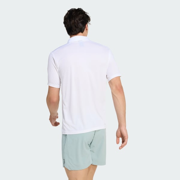 Blanco PLAYERA POLO WORKOUT ESSENTIALS BASE
