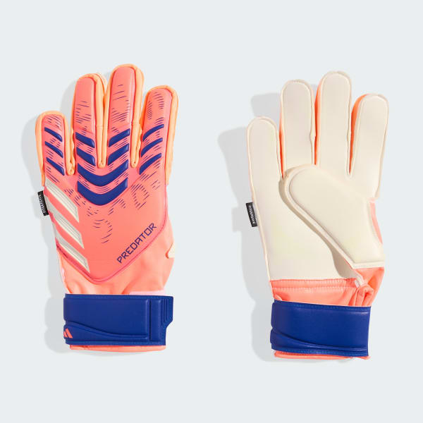 Orange Predator Match Fingersave Kids Torwarthandschuhe