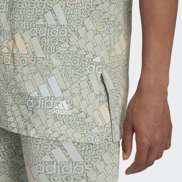 Verde Camiseta Essentials Multi-Colored Logo Boyfriend
