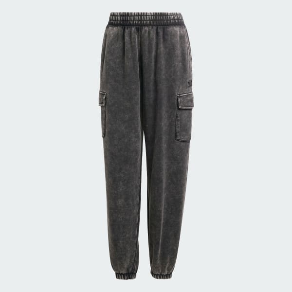 Svart Acid-Washed Sweat Joggers