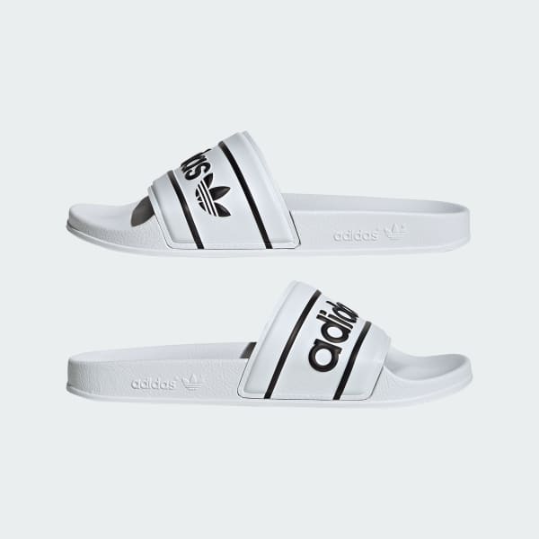 Adidas badslippers wit zwart cheap