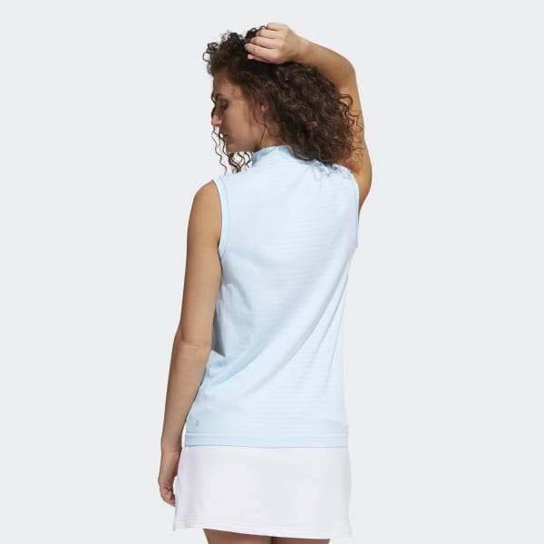 Blau Primeknit Sleeveless Poloshirt V9123