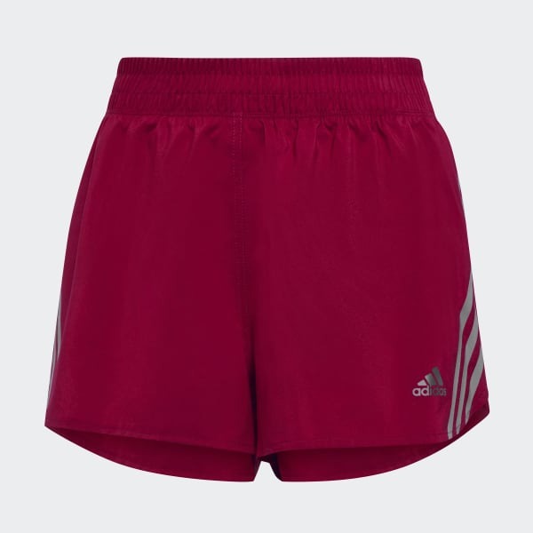 Rojo Shorts de Running Run Icons 3 Rayas