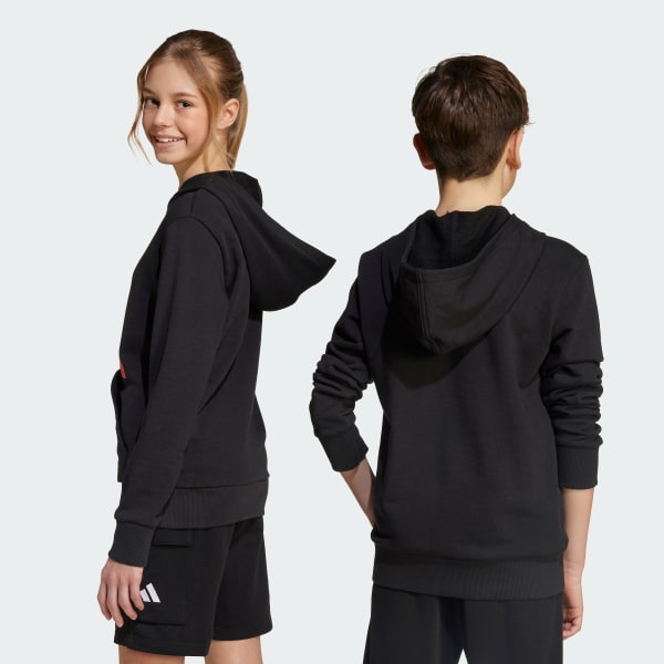 Preto Moletom Capuz Essentials Infantil