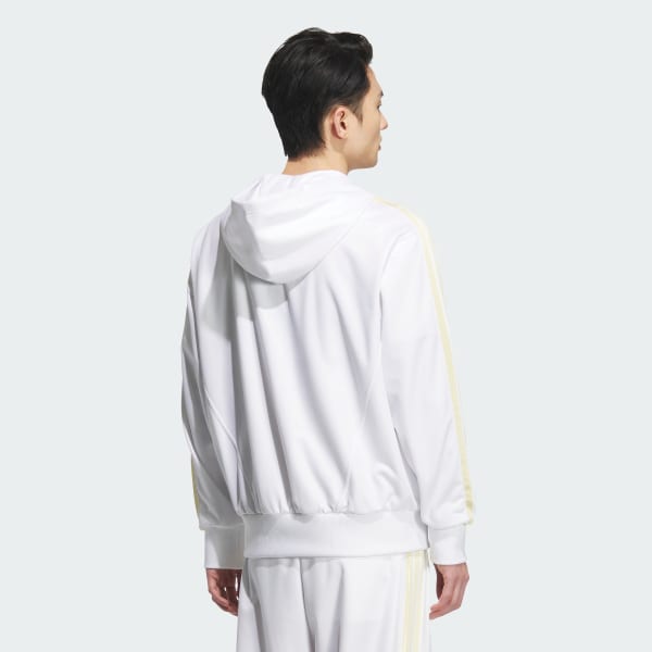 アディダス Stadium Gold ルーズフィット フードトラックトップ