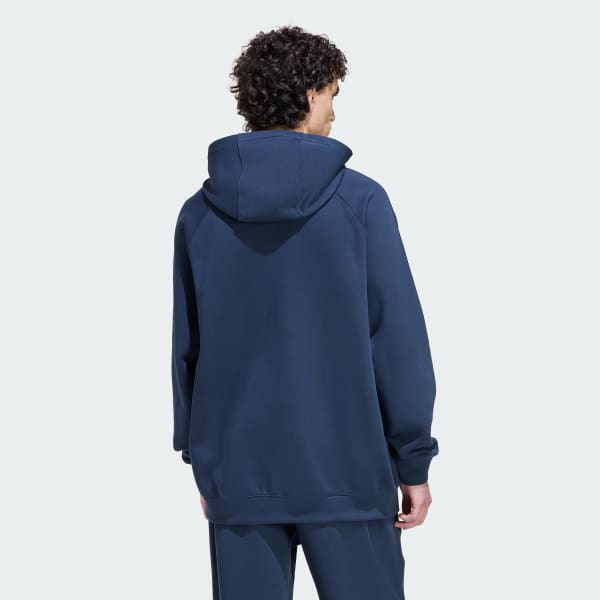 Azul POLERÓN CON GORRO CUTLINE DE TEJIDO SPACER