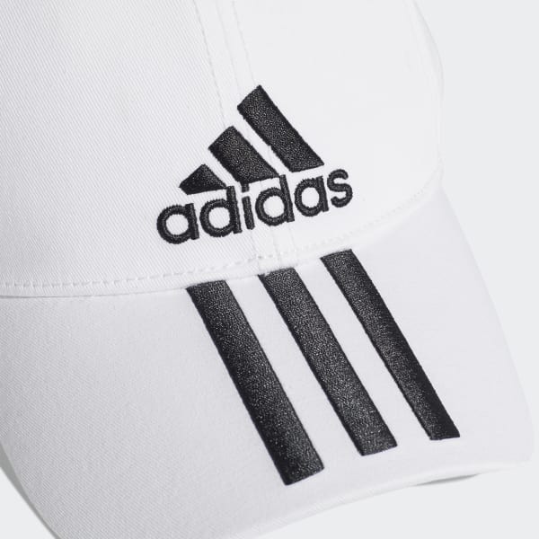 adidas Six-Panel Classic 3-Stripes Cap - White | adidas Philipines
