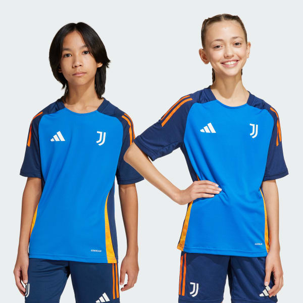 Blauw Juventus Tiro 24 Competition Training Voetbalshirt Kids